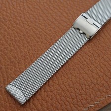 14mm Womens Stainless Steel Mesh Classic Unused nos Vintage Watch Band