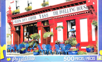 NEW Puzzlebug 500 Piece Jigsaw Puzzle ~ Colorful Coffee Shop, Ireland