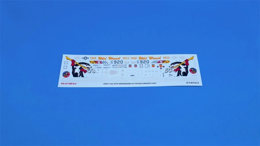 Galaxy 1/48 USAF F-16C Wild Weasels 50th Anniversary Decals for Tamiya 61106 - Image 3 of 4