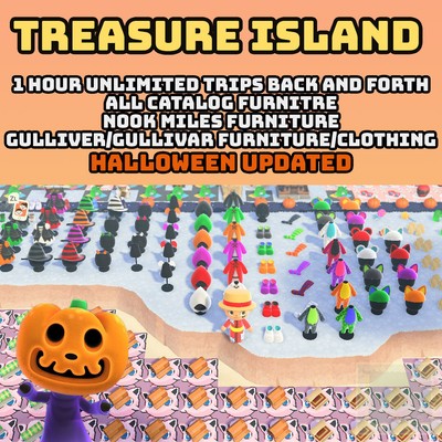 Animal Crossing New Horizons Treasure Island 1 Hour Unlimited Trip