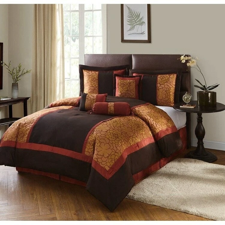 Rust queen sale comforter