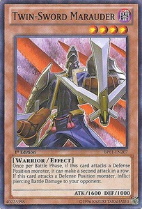 Twin-Sword Marauder - BP01-EN207 - Starfoil Rare - Unlimited Edition x3 - Near M