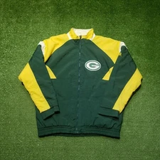 Vintage Apex One Pro Line Green Bay Packers Zip Up Jacket Large Green NFL