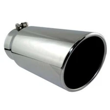 Stainless Steel Slant Cut With Rolled Edge Exhaust Tip 4"X5"X12" 