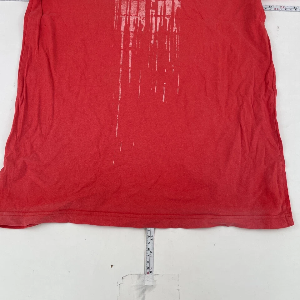 Camiseta Hurley roja mediana para hombre ajuste regular estampado gráfico - Imagen 3 de 4
