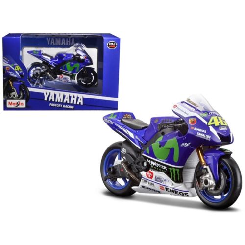 Miniatura moto de corrida Yamaha GO YZR-M1 GP Maisto motinha metal