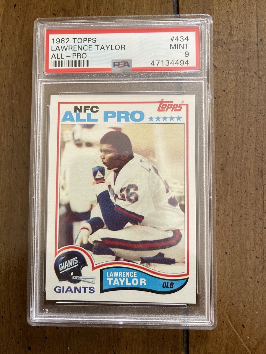 1982 TOPPS LAWRENCE TAYLOR ROOKIE CARD #434 GIANTS HOF RC PSA 9