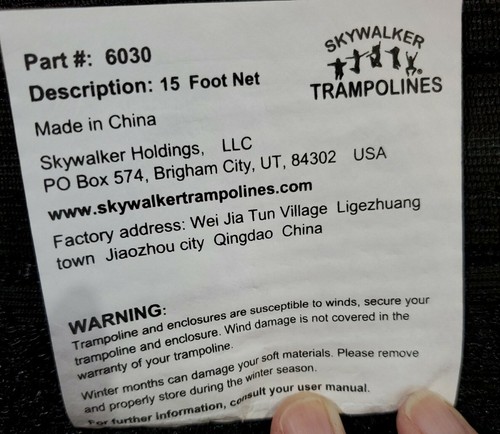 Skywalker 15FT Trampoline Safety Net Replacement Protection Enclosure Net - Picture 3 of 3