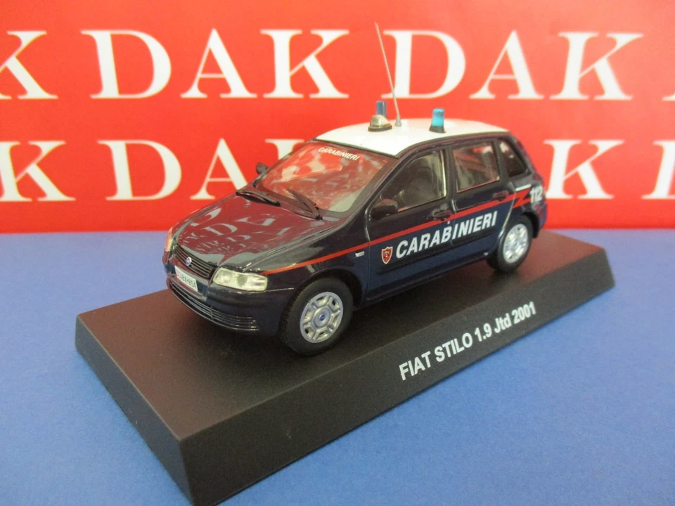 Die cast 1/43 Modellino Auto Carabinieri Fiat Stilo 1.9 Jtd 2001 - Immagine 2 di 3
