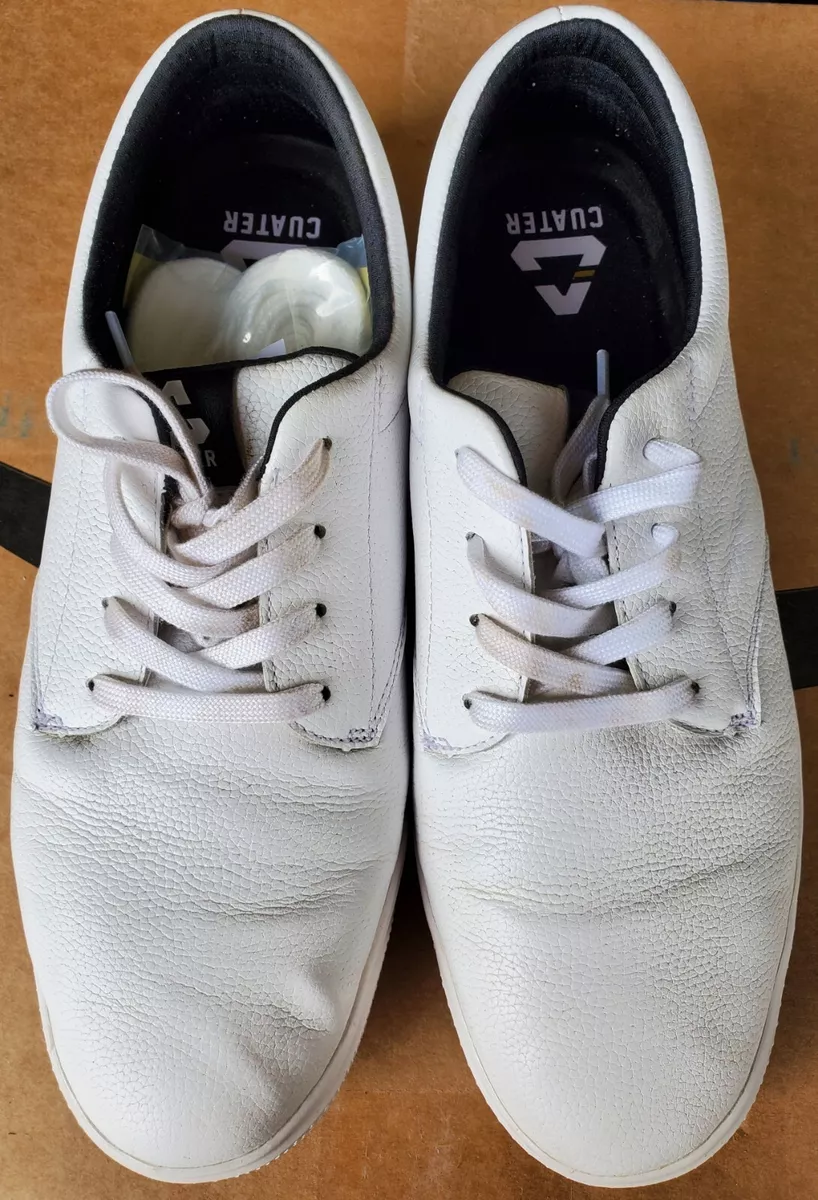 Cuater Travis Mathew Mens Wildcard White Leather Golf Shoes