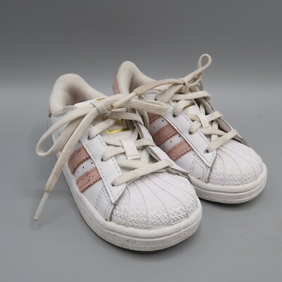 Adidas Superstar Infant Size 6k 6c Baby Toddler White Pink