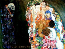 Death And Life 8.5x11" Photo Print Gustav Klimt Fine Art Skull Stages of Aging
