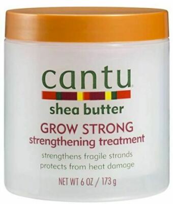 Cantu Shea Butter Grow Strong Strengthening Treatment 6 oz Protects from Heat