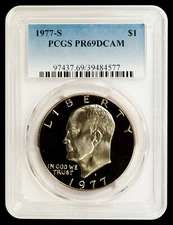 1977-S Clad Eisenhower Dollar PCGS PR69DCAM - Lovely Coins, Hand-picked for eBay