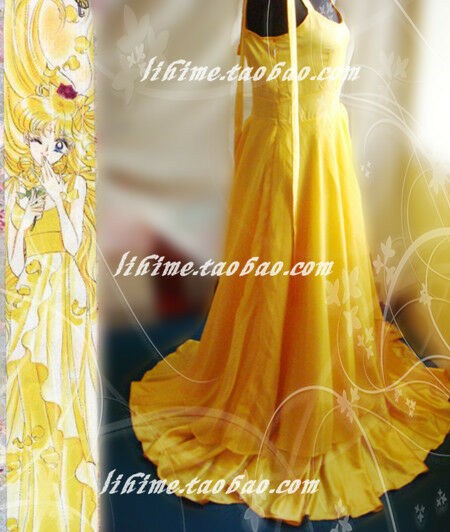 strapless open back dress Sailor Moon Tsukino Usagi Princess Serenity Cosplay Costume Male / XXL