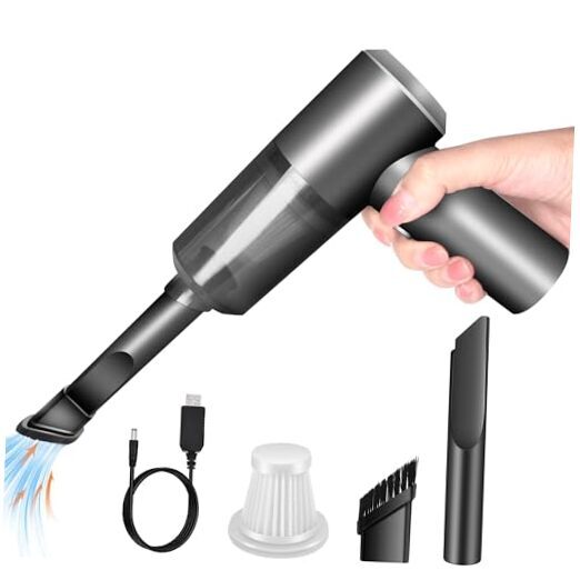 Cordless Handheld Vacuum Cleaner, High Power Rechargeable Mini Portable Black
