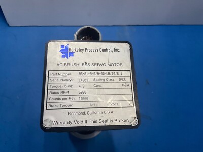 BERKELEY ASM81-A-0/A-00-LB/10/6:1 AC BRUSHLESS SERVO MOTOR, 5000 RPM 140031 USED