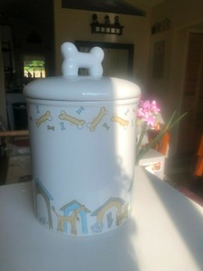 dog bone cookie jar