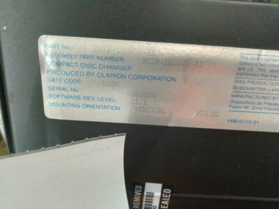 2000-2005 FORD EXCURSION RADIO 6 CD CHANGER PLAYER W/O CARTRIDGE