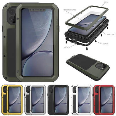 LOVE MEI Shockproof Metal Armor Hard Case Cover For iPhone 13 Pro Max 12 11 Pro