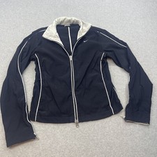 Vintage Y2K Nike Womens Track Jacket Medium Full Zip Embroidered Swoosh Zip Cuff