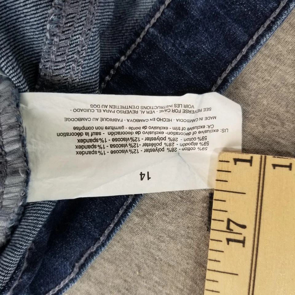 Pantalones de mezclilla Jessica Simpson para mujer talla 14 azul lavado ajuste elástico cómodos Foto 4 de 4