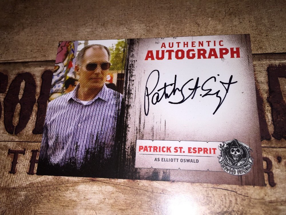 Sons Of Anarchy Autograph Of Patrick ST. Esprit As Elliott Oswald