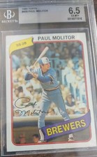 1980 Topps - #406 Paul Molitor  BGS-6.5 EX-MINT+
