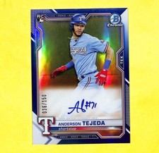 2021 Bowman Chrome Anderson Tejada 36/150 Auto Blue Refractor Rookie Card 