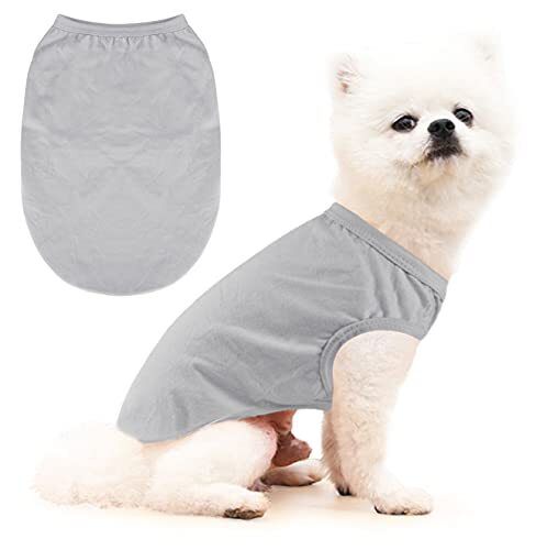 Camiseta lisa de algodón gato perro ropa perros XS, pequeña, 3XL ropa chaleco verano