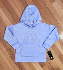 NEW ADIDAS Little Girl Fleece Sweatshirt Hoodie, Lilac Purple sz 5, 6X 