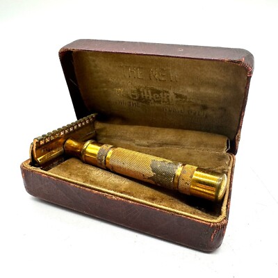 GILLETTE Vintage 1940s Safety Razor w/ The 404444 New Original Case