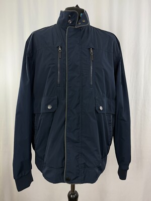 Marks and Spencer Utility Jacke Mantel Blau XL Polyester Herren 44-46 in