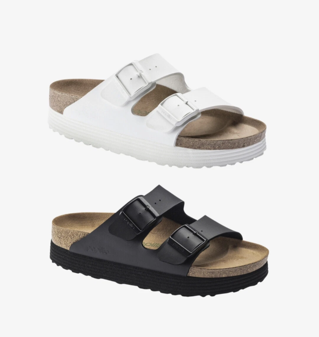 Custom LV Birkenstock Arizona White Sandals, Upper