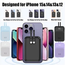 1000000mAh Magnetic Power Bank MagSafe Wireless Battery Pack For iPhone 15 13 14