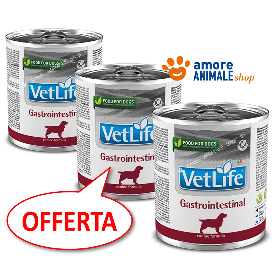 Farmina Dog Vet Life → GASTROINTESTINAL - Lattina da 300 gr - Per Cane, Cani