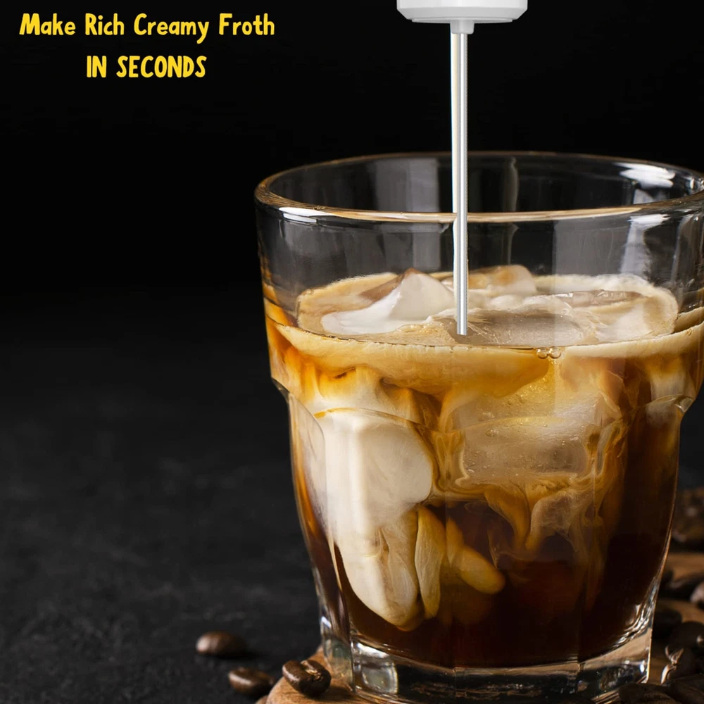 Milk Frother Coffee Mixer Handheld, Rechargeable Coffee Grinder, Frother Whis... Milk Frother Coffee Mixer Handheld, Rechargeable Coffee Grinder, Frother Whis...