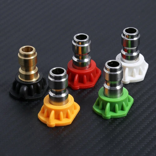 5pcs 1/4" Pressure Washer Spray Tips Nozzles High Power Kit Quick Connect Set - Picture 10 of 17