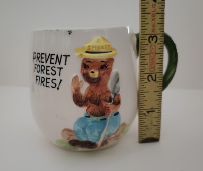 Vintage Norcrest Japan Smokey The Bear Mug Prevent Forest