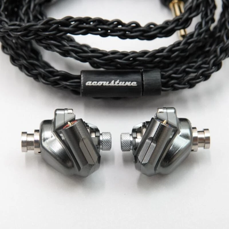 Acoustune Used HS1697TI Two Tone Gunmetal Earphone ACO-HS1697TI-GM Japan w/Box