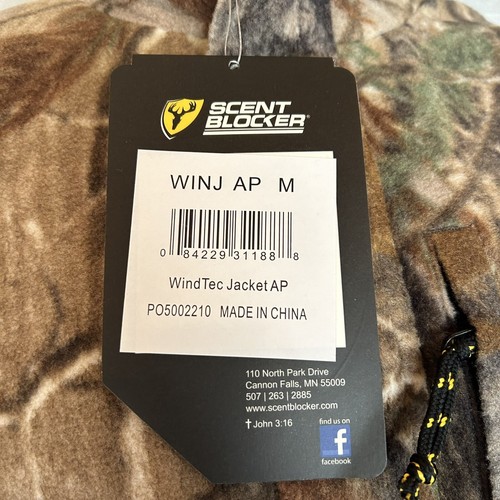 Scent Blocker WINJAPM Mens AP Medium Camo Windtec Fleece Jacket - Picture 3 of 5