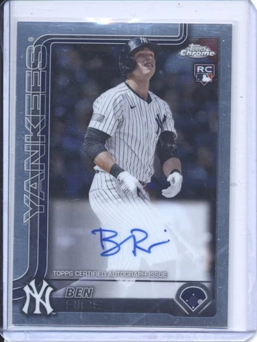 Ben Rice 2025 Topps Chrome #RA-BR RC Auto Rookie