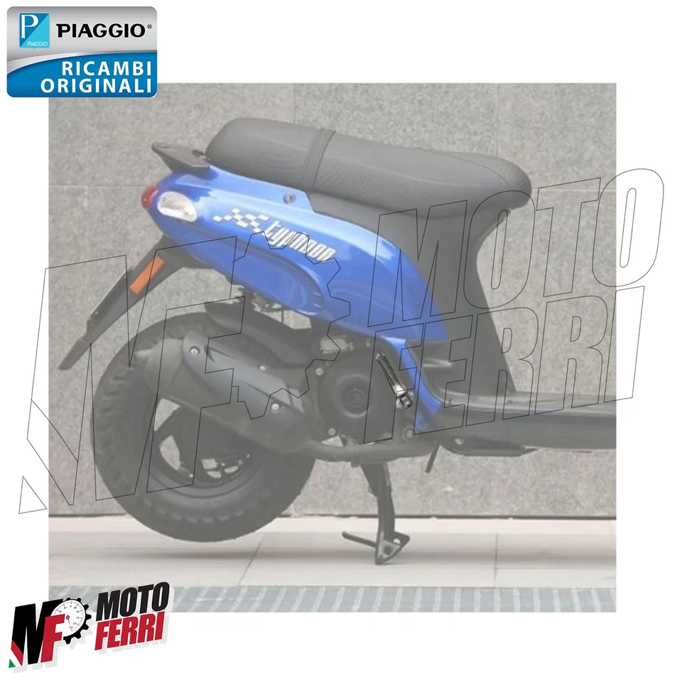 MF8754 Pedalino Poggiapiedi Originale Piaggio Gilera Typhoon 50 dal 2001 al 2011 - Immagine 2 di 3