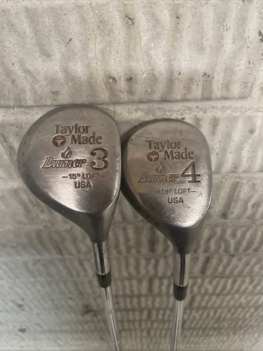 TaylorMade Burner Fairway Woods 3 & 4 USA 15° & 18° Loft Vintage