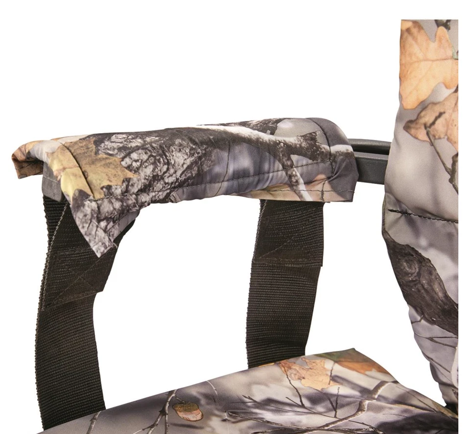 Deluxe Hunting Tree Stand Seat Folding Padded Chair 300 lb Capacity Camo Heavy - Image 2 of 4