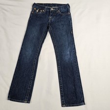 True Religion Jack Boys Jeans Blue Denim Straight Leg Classic Size 7