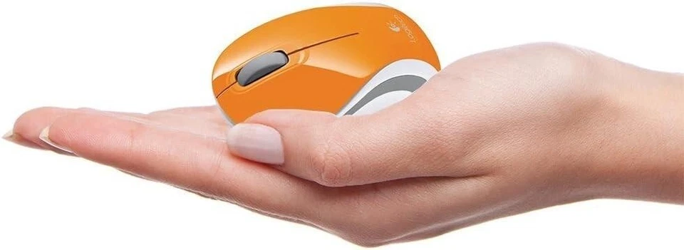 Logitech - M187 Mini Wireless Optical Ambidextrous Mouse - Orange - Image 4 of 4