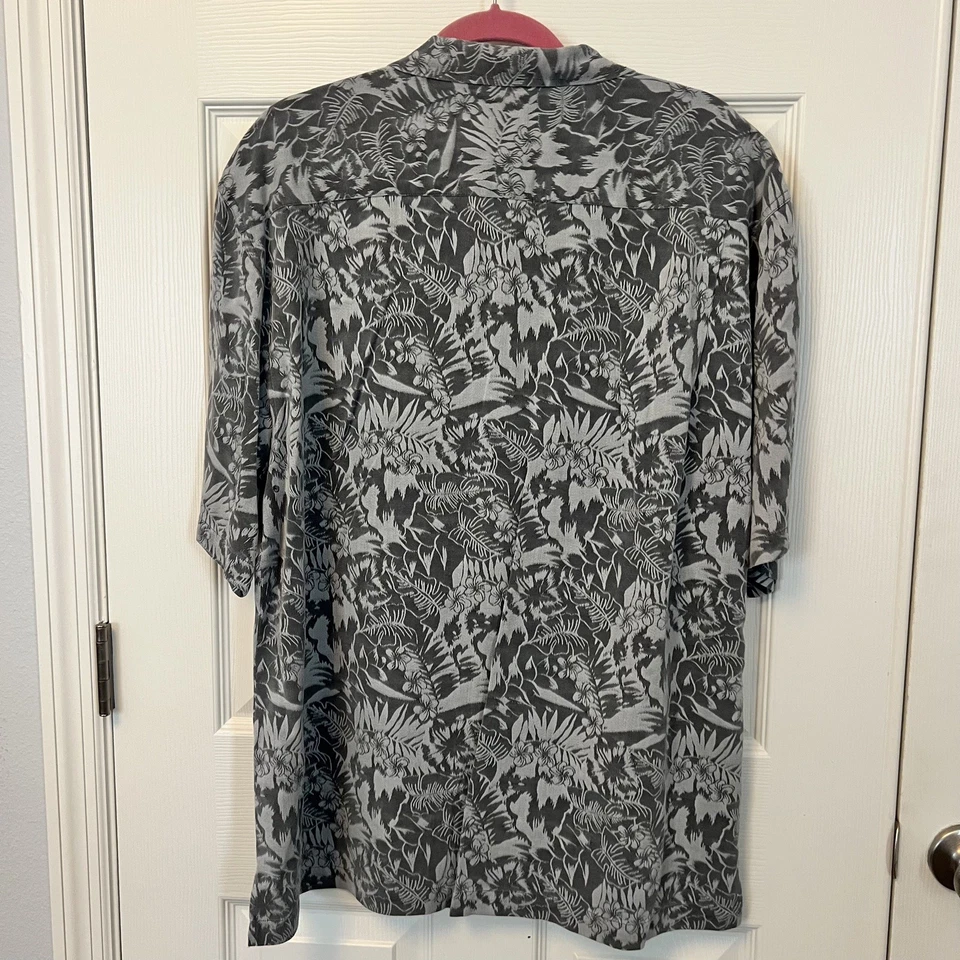 Camisa NAT NAST Seda Tropical Aloha/Hawaiana Manga Corta Abotonada Para Hombre Talla L Foto 4 de 4