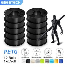 10KG GEEETECH Filament Black PETG 1KG/Roll 1.75MM Consumables For 3D Printer