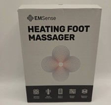 New EMSense Electric Foot Massager Vibration Heating Ankle Wrap Pain Relief